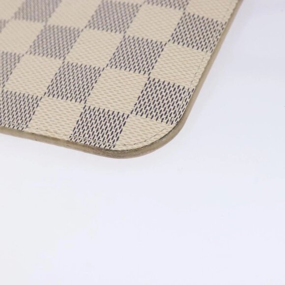 LOUIS VUITTON Damier Azur Neverfull MM Pouch LV Auth 141647 - Picture 6 of 16